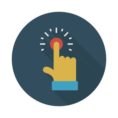 dokunmatik glyph düz vektör simgesi