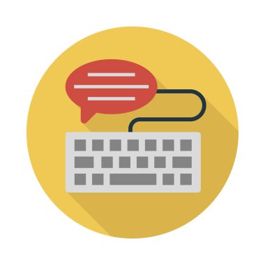 glyph düz vektör simgesi yazma