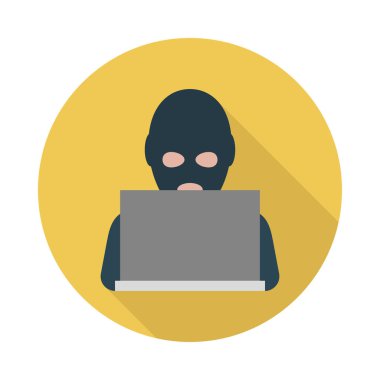 siber kabartma düz vektör simgesi