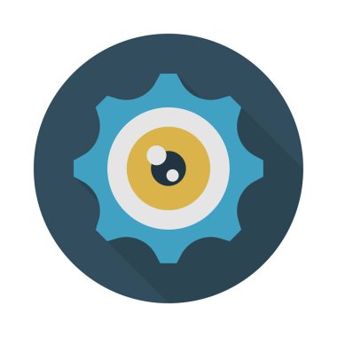 geliştirme glyph düz vektör simgesi