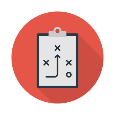 glyph düz vektör simgesi planlama