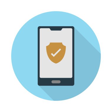 koruma glyph düz vektör simgesi