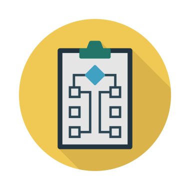 glyph düz vektör simgesi planlama