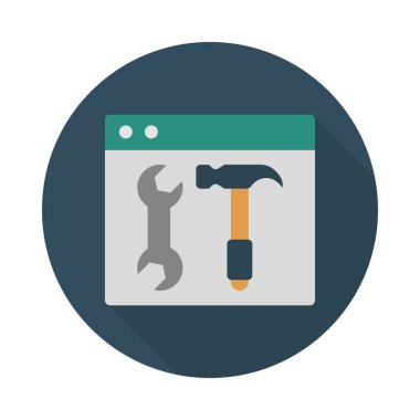 tarayıcı glif düz vektör simge