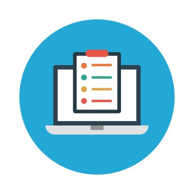 liste glif düz vektör simgesi