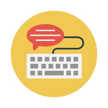 glyph düz vektör simgesi yazma