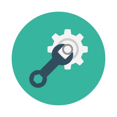 onarım glyph düz vektör simgesi