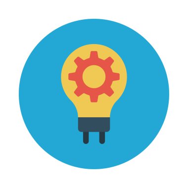 fikir glyph düz vektör simgesi