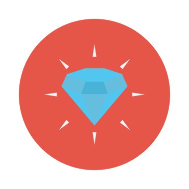 gem glyph düz vektör simgesi