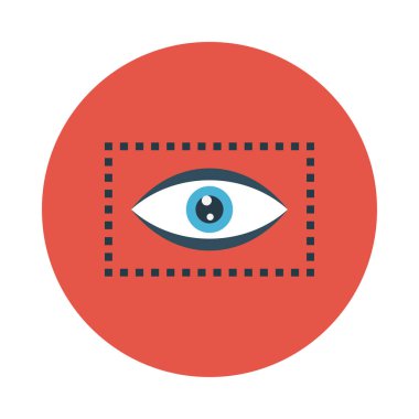 göz glyph düz vektör simgesi