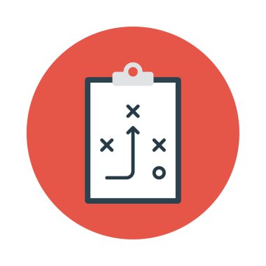 glyph düz vektör simgesi planlama