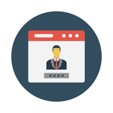 profil glyph düz vektör simgesi