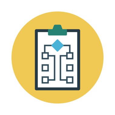 glyph düz vektör simgesi planlama