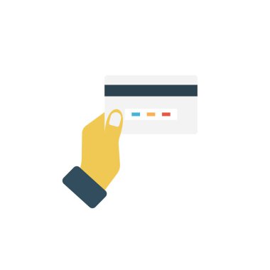 kart glyph düz vektör simgesi