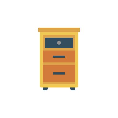 dolap glyph düz vektör simgesi