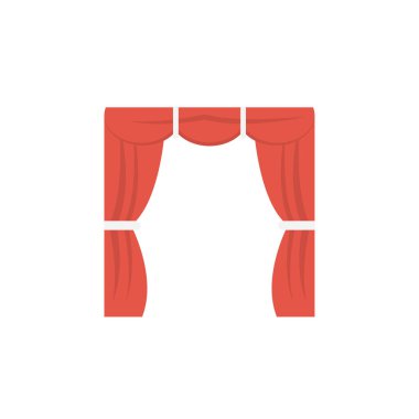 perdeler glyph düz vektör simgesi