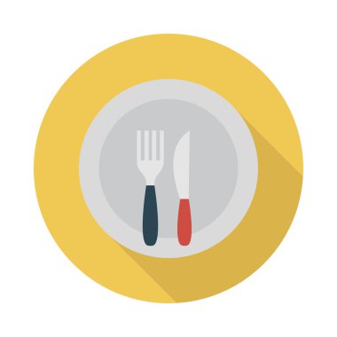 bıçak glyph düz vektör simgesi