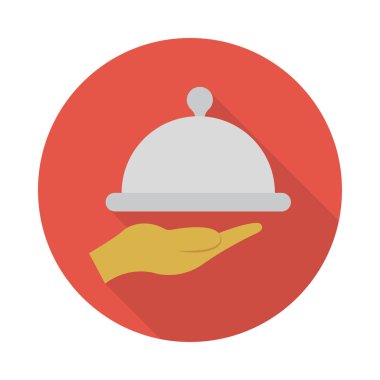 otel glyph düz vektör simgesi