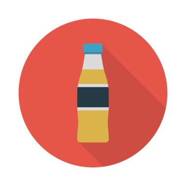 düz içmek glif simge vektör