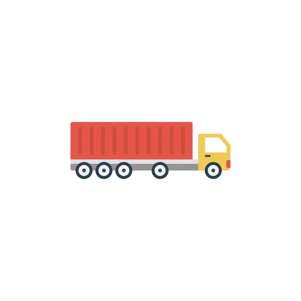 Truck Glyph Flat Vector Icon — Stock Vector