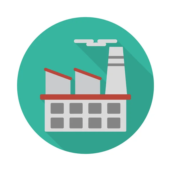 Industria Glifo Plano Vector Icono — Vector de stock