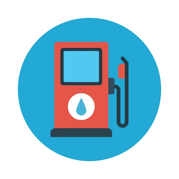 Petrol Glyph Flat Vector Icon — Stok Vektör