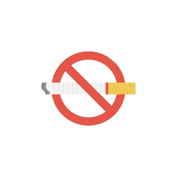 Rauchen Glyphen Flache Vektor Symbol — Stockvektor