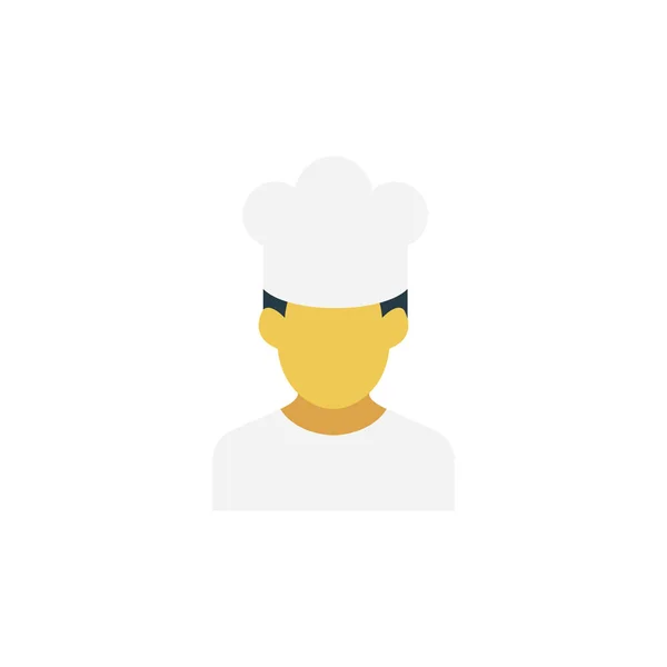 Chef Glyph Platt Vektor Ikon — Stock vektor