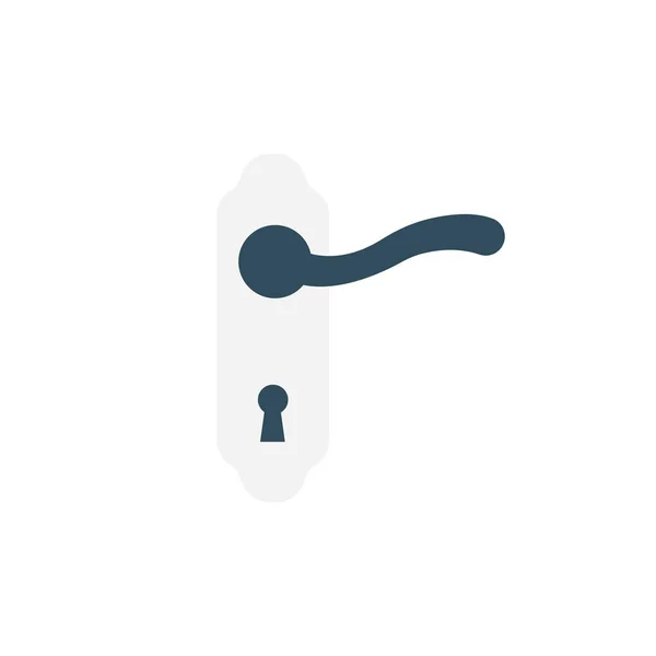 Keyhole Glyph Flat Vector Icon — Stock Vector
