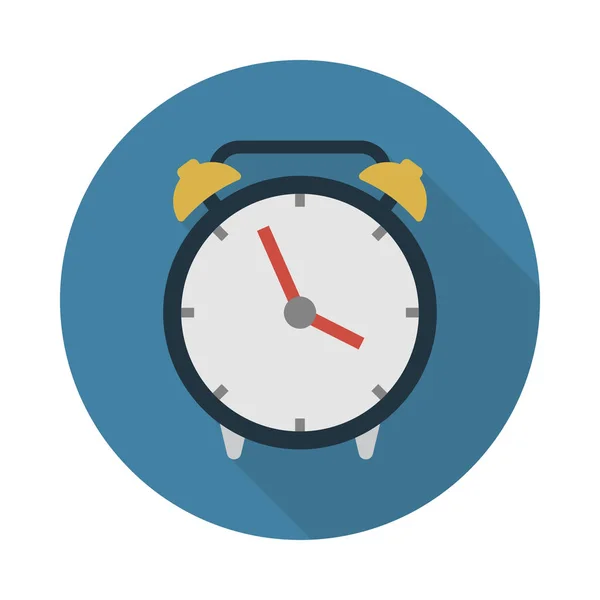 Reloj Glifo Icono Vector Plano — Vector de stock