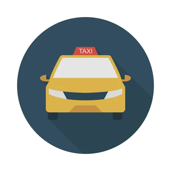 Taxi Glyphe Plat Vecteur Icône — Image vectorielle