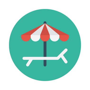 şemsiye glyph düz vektör simgesi