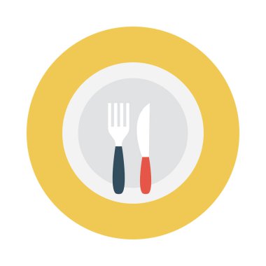 bıçak glyph düz vektör simgesi