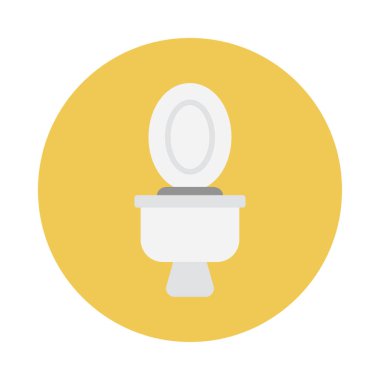 klozet kabartma düz vektör simgesi