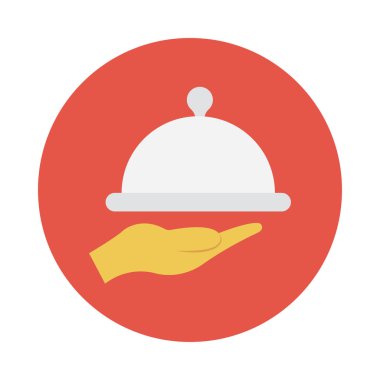 otel glyph düz vektör simgesi