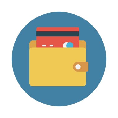 kredi glyph düz vektör simgesi