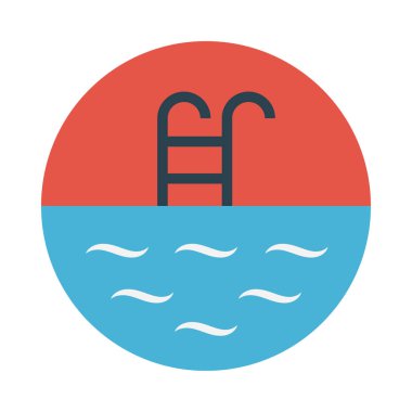 merdiven glyph düz vektör simgesi