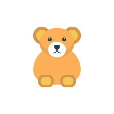 ayı glyph düz vektör simgesi