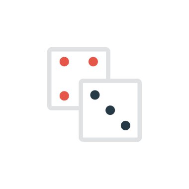 ludo glyph düz vektör simgesi