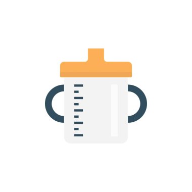 bebek glyph düz vektör simgesi