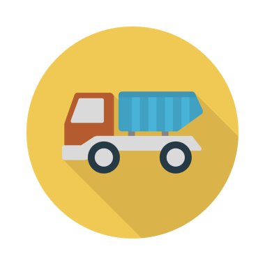 kamyon glyph düz vektör simgesi