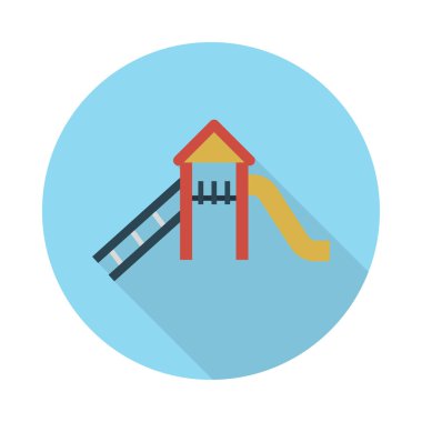 oyun alanı düz vektör simgesi