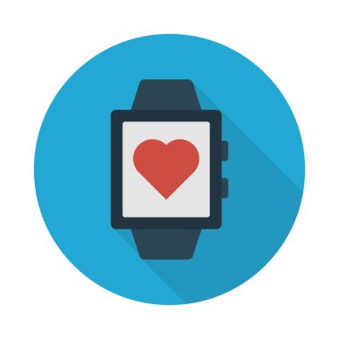 İzle glif düz vektör simgesi