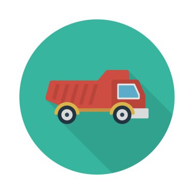 kamyon glyph düz vektör simgesi