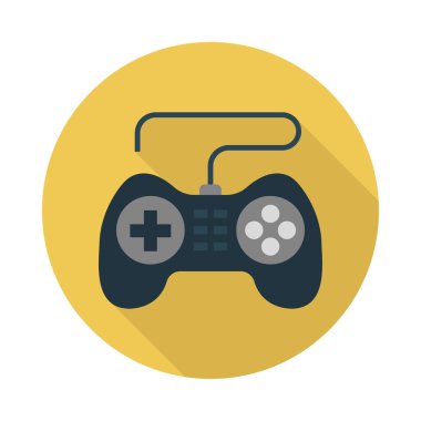 Konsol glif düz vektör simgesi