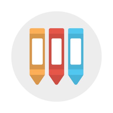 kalem glyph düz vektör simgesi