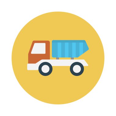 kamyon glyph düz vektör simgesi