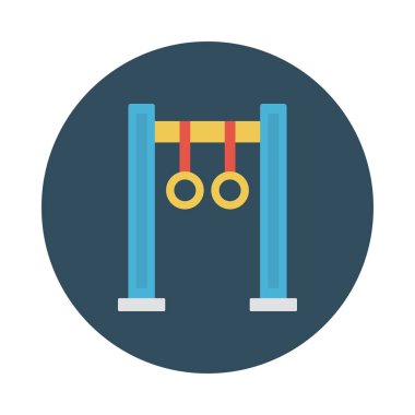 halka glifleri düz vektör simgesi