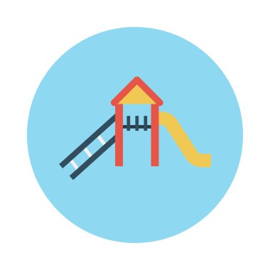 oyun alanı düz vektör simgesi