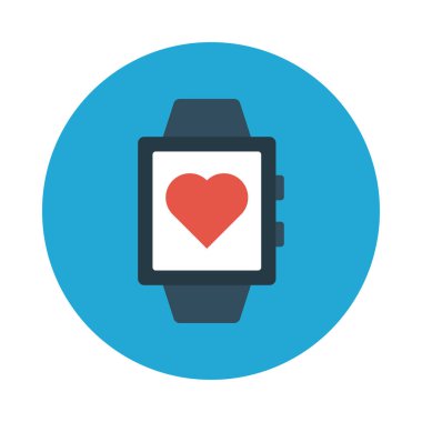 İzle glif düz vektör simgesi